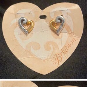 Brighton heart two tone earrings. NEW!